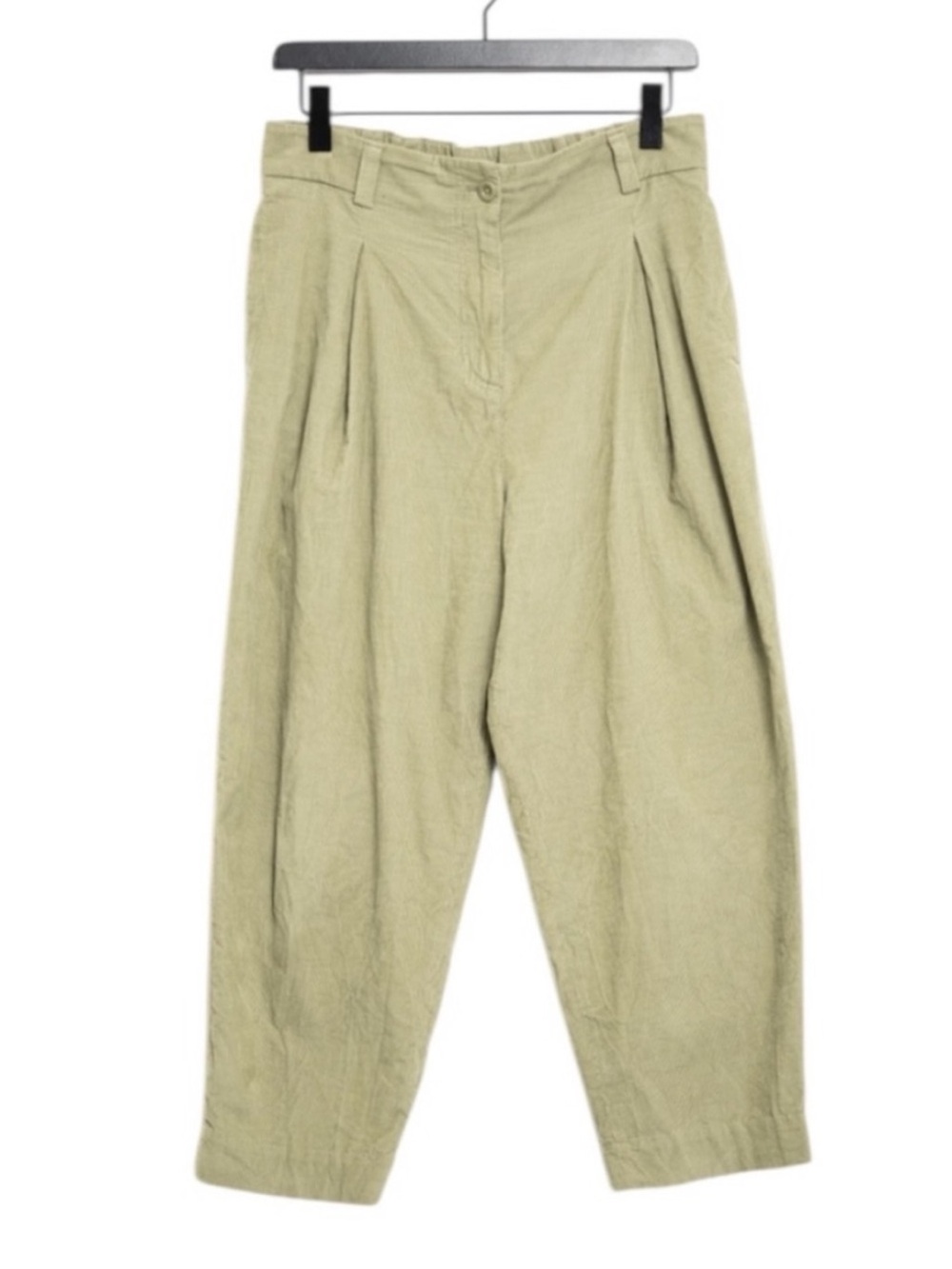 Cos Sage Green High-Waist Cropped Corduroy Trousers
Front Pleats Loose Leg Sz 10